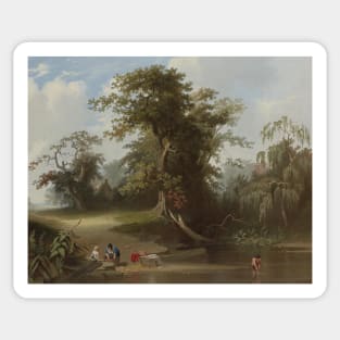 Landscape, rural scene by George Caleb Bingham Sticker